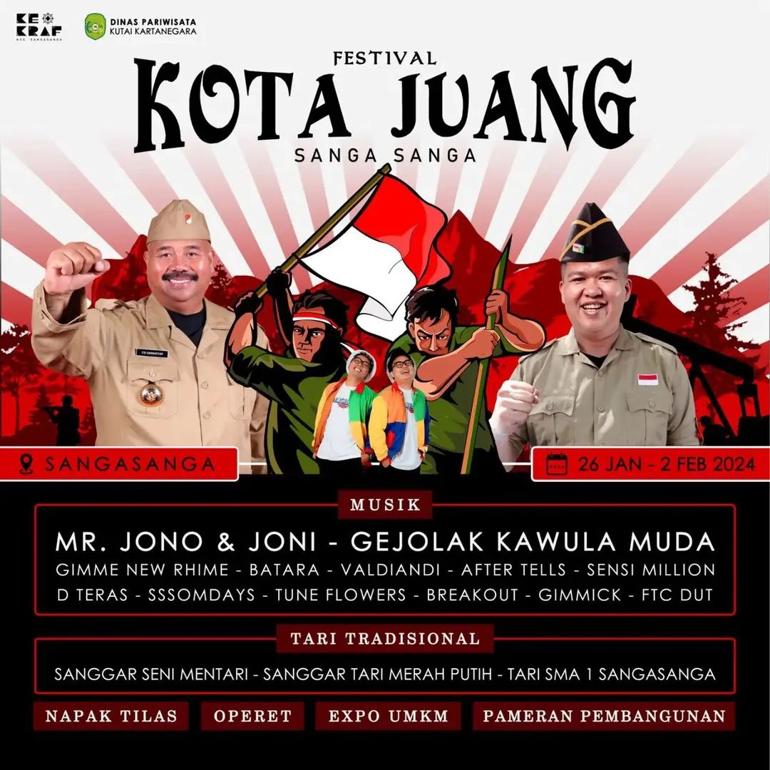 Mr Joni & Joni Meriahkan Festival Kota Juang Sanga-sanga 2024