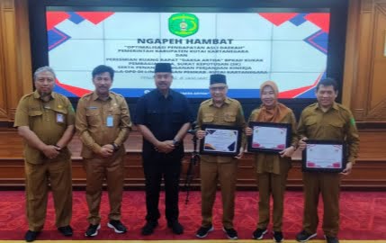 Tiga OPD Kukar Raih Penghargaan Sebagai Yang Tercepat Menyelesaikan Laporan Keuangan